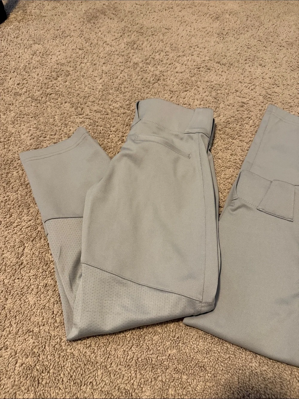 Nike Light Gray Baseball Pants with Black Swoosh